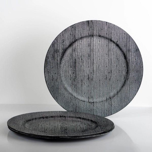Black Mae Charger Plates, Set of 4 Kirklands Home