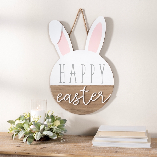 Happy Easter Bunny Ears Wall Plaque Kirklands Home