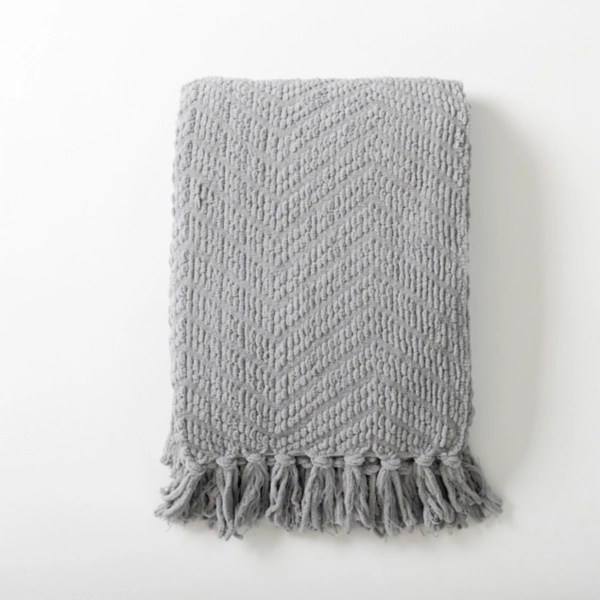Gray Chevron Chenille Knit Throw Kirklands Home