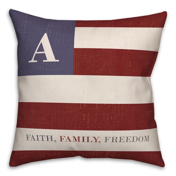 Personalized Monogram Flag Pillow Kirklands Home