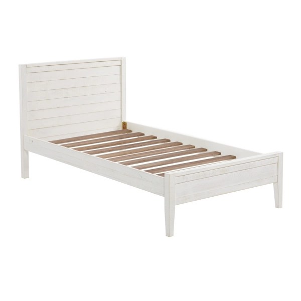 Rustic White Pine Panel Twin Bed Frame Kirklands Home