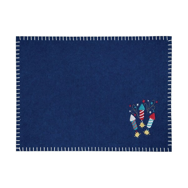 Navy Sparkler Felt Placemats, Set of 6 Kirklands Home