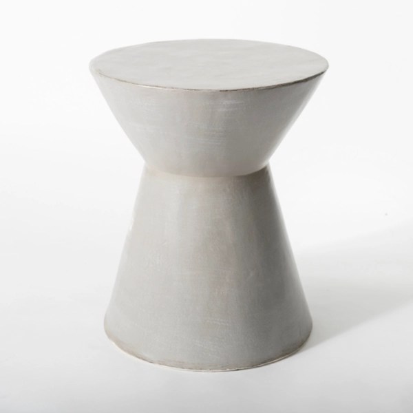 Faux Concrete Hourglass Garden Stool Kirklands Home
