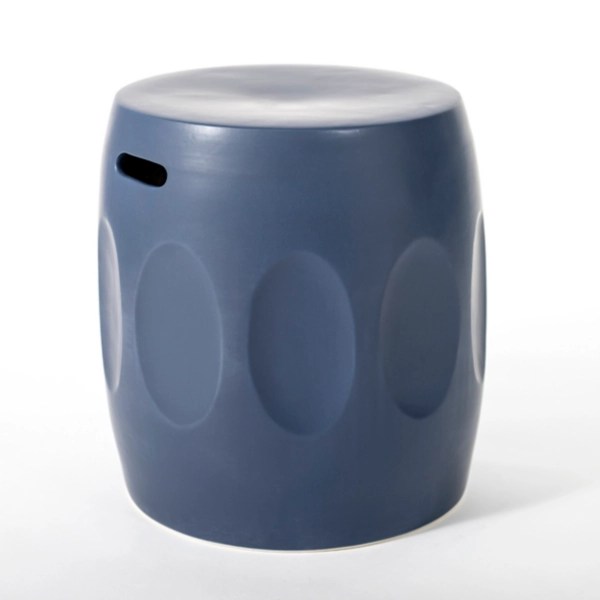 Navy Sali Oval Garden Stool Kirklands Home