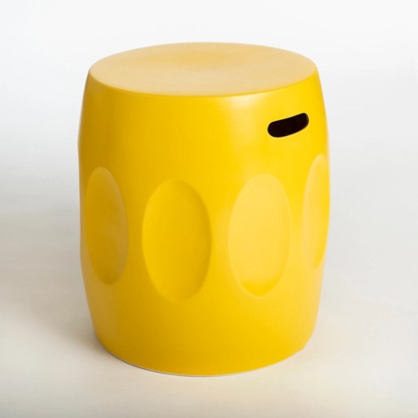 Yellow Sali Oval Garden Stool Kirklands Home