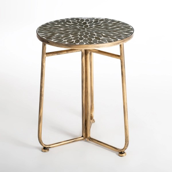 Golden Daisy Tile Outdoor Side Table Kirklands Home