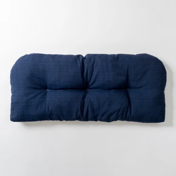 Navy Slub Outdoor Settee Cushion Kirklands Home