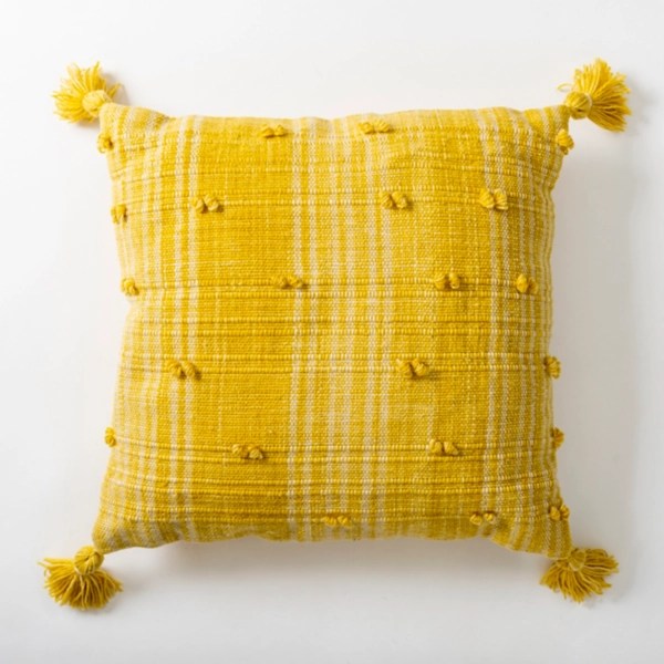 Yellow Lana Textured Outdoor Throw Pillow Kirklands Home