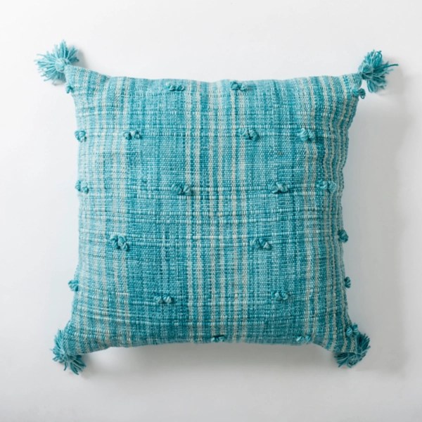 Turquoise Lana Textured Outdoor Throw Pillow Kirklands Home