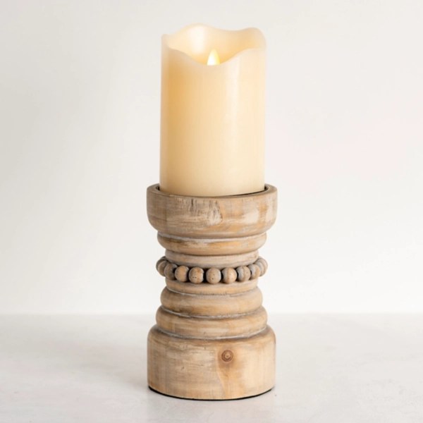 Wooden Tall Candle Holders