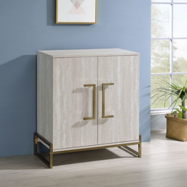 Marble Finish Gold Handle Storage Kirklands Home