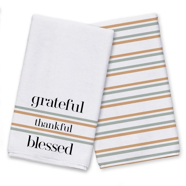 Grateful Thankful Blessed Hand Towels, Set of 2 Kirklands Home