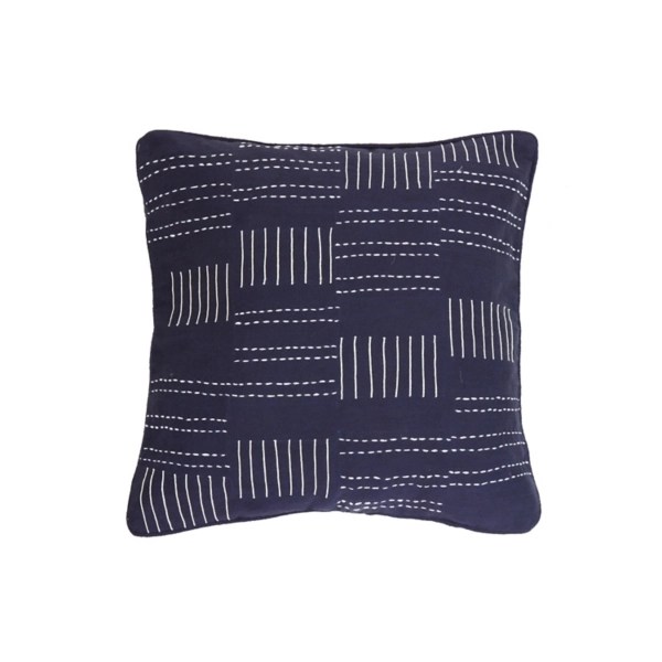 Navy Geometric Patchwork Pillow Kirklands Home