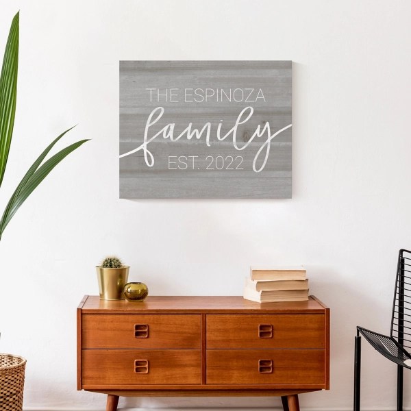 Personalized Family Dated Canvas Wall Art Kirklands Home
