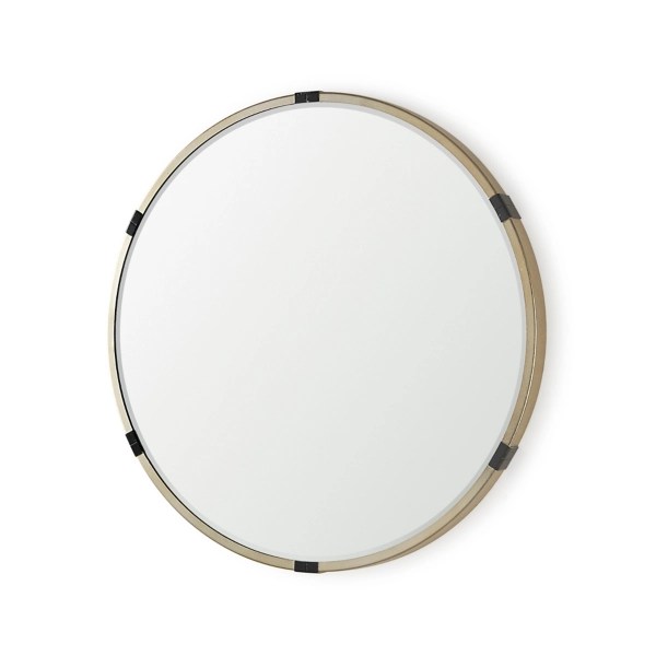 Maria Brushed Gold Round Wall Mirror Kirklands Home