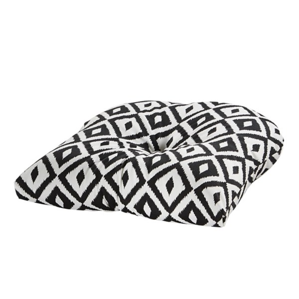 Black and White Geo Outdoor Dining Chair Cushion Kirklands Home