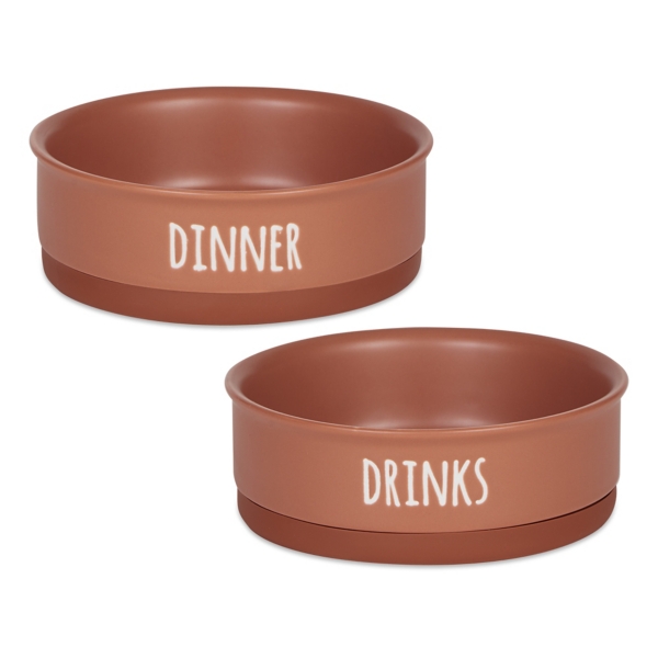 Terra Dinner & Drinks 2pc. Pet Bowl Set, 6 in. Kirklands Home