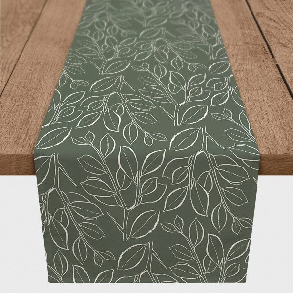 Sage Leaves Table Runner, 90 in. Kirklands Home