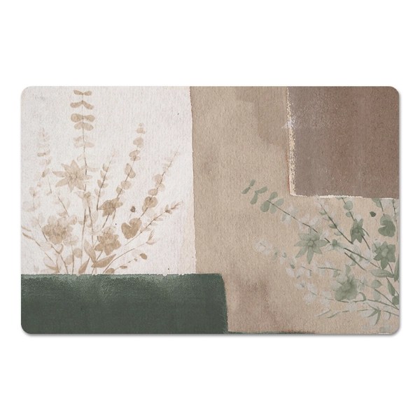 Neutral Floral Colorblock Floor Mat Kirklands Home