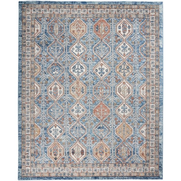 Blue and Gray Floral Contemporary Area Rug, 6x9 Kirklands Home