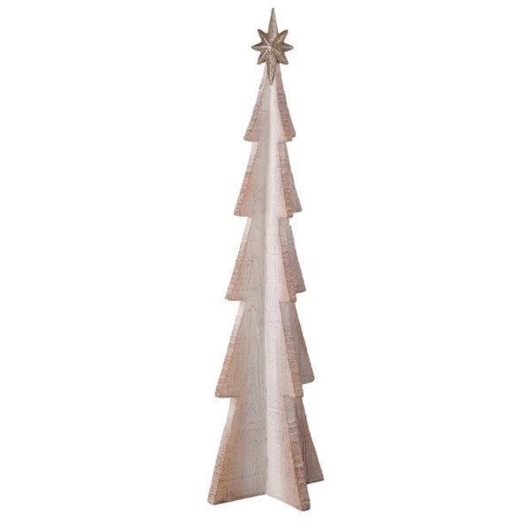 Whitewash Wood Christmas Tabletop Tree, 19 in. Kirklands Home