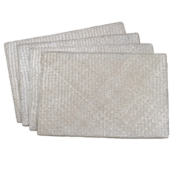 Silver Woven Water Hyacinth Placemats, Set of 4 Kirklands Home
