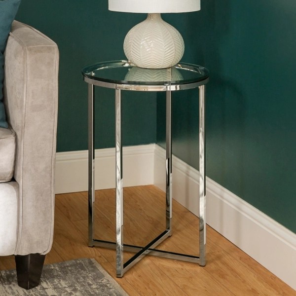 Silver Metal and Glass Accent Tables, Set of 2 Kirklands Home