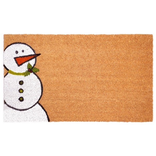 Outdoor Snowman Festive Christmas Doormat Kirklands Home