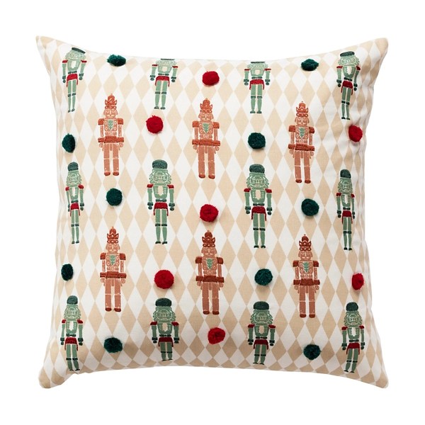 Nutcracker Textured Christmas Throw Pillow Kirklands Home