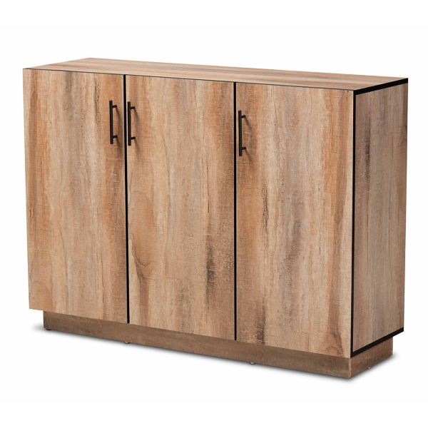 Stella Contemporary Oak 3Door Sideboard Kirklands Home