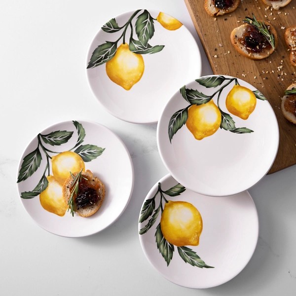 Imperial Lemon Dessert Plates, Set of 4 Kirklands Home