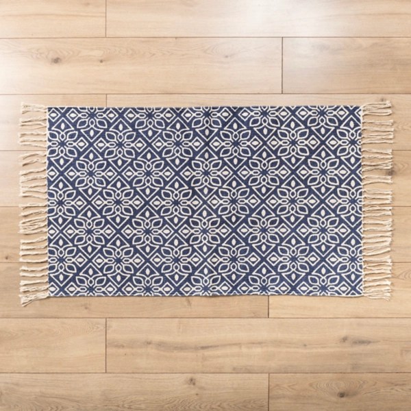 Indigo Printed Tiles Scatter Rug Kirklands Home