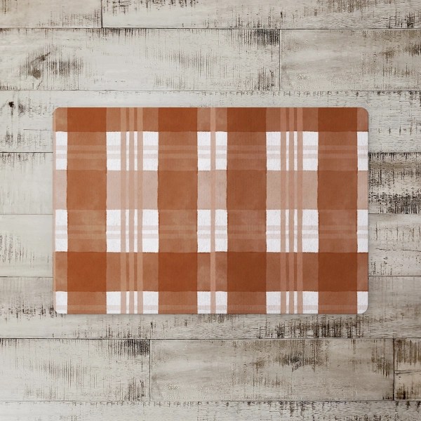 Burnt Orange Plaid Harvest Floor Mat Kirklands Home