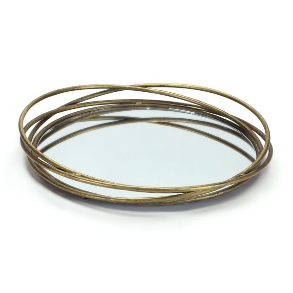 Decorative Glass Mirrored Tray Kirklands Home