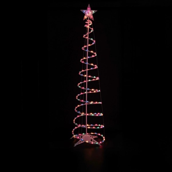 Kirklands PreLit Multicolor White Spiral Tree, 6 ft. Hamilton Place