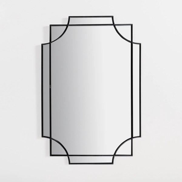 Vera Black Wood Wall Mirror Kirklands Home