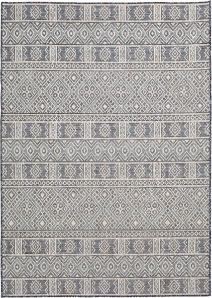 Blue Draya Indoor/Outdoor Area Rug, 5x7 Kirklands Home