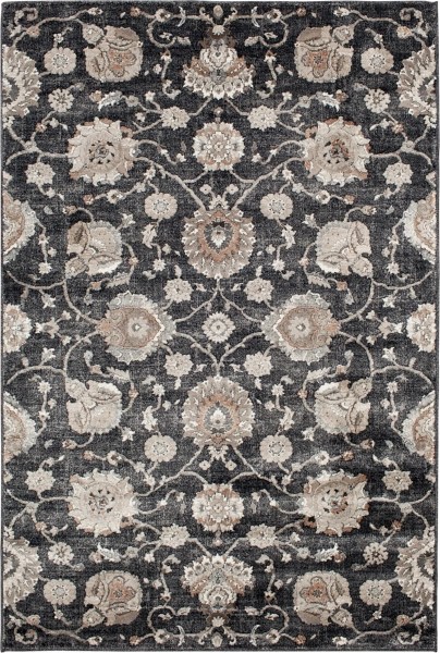 Vintage Black Floral Area Rug, 5x7 Kirklands Home