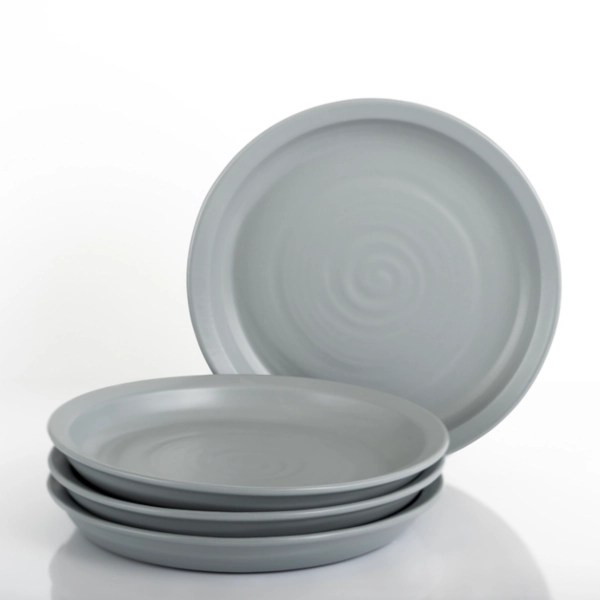 Beacon Blue Ribbed Salad Plates, Set of 4 Kirklands Home