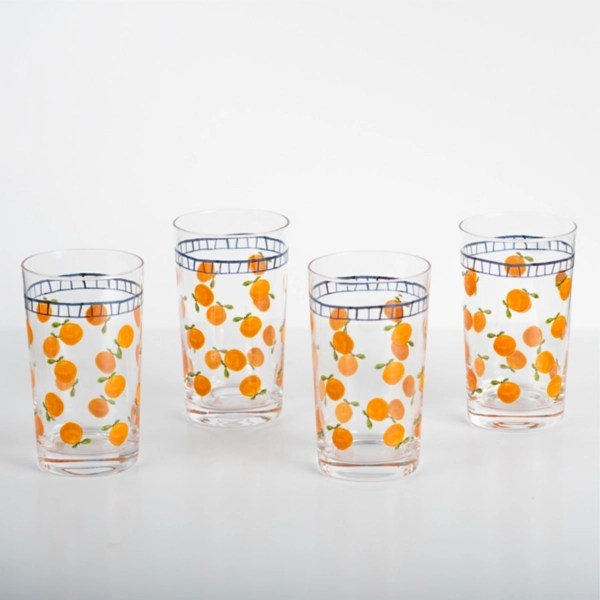 Summer Orange Juice Glasses, Set of 4 Kirklands Home