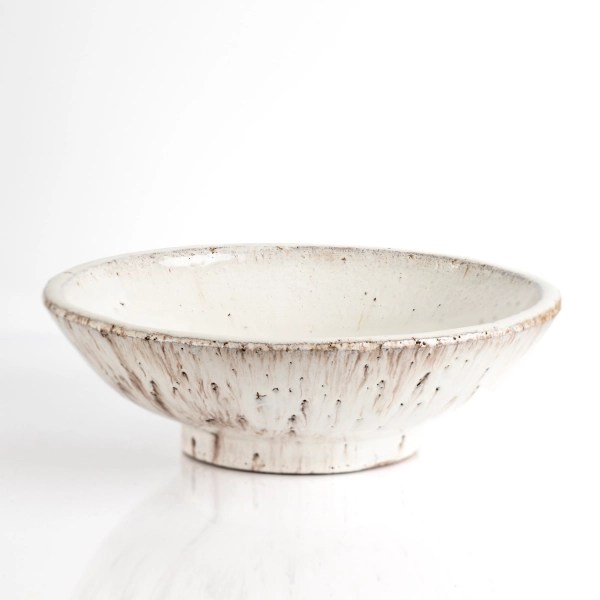 Cream Textured Terracotta Decorative Bowl Kirklands Home