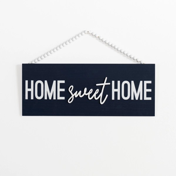 Navy Beaded Home Sweet Home Wall Plaque Kirklands Home