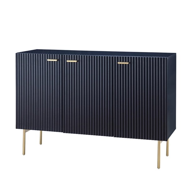 Navy Ribbed Wood Sideboard Kirklands Home