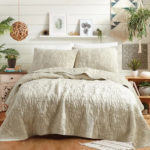 Justina Blakeney Natural Hamsa King Quilt Set Kirklands Home