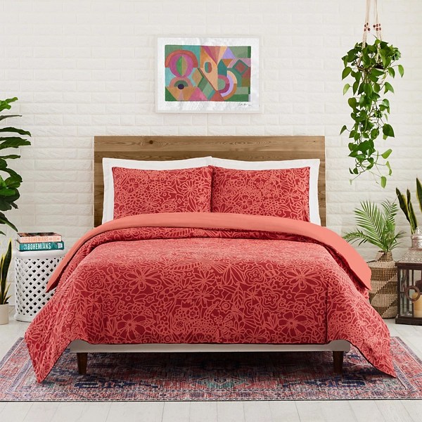 Justina Blakeney Red Nature 3pc. Queen Duvet Set Kirklands Home