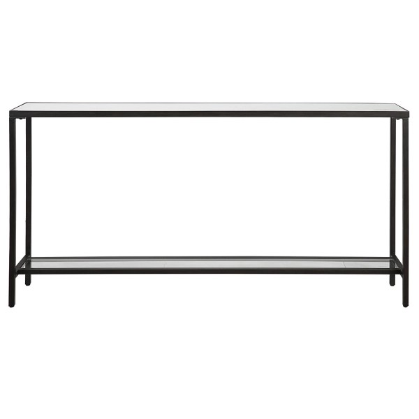 Black Metal Glass Top Console Table Kirklands Home