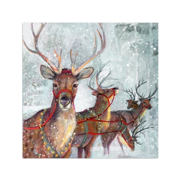 Reindeer in the Snow Canvas Art Print Kirklands Home