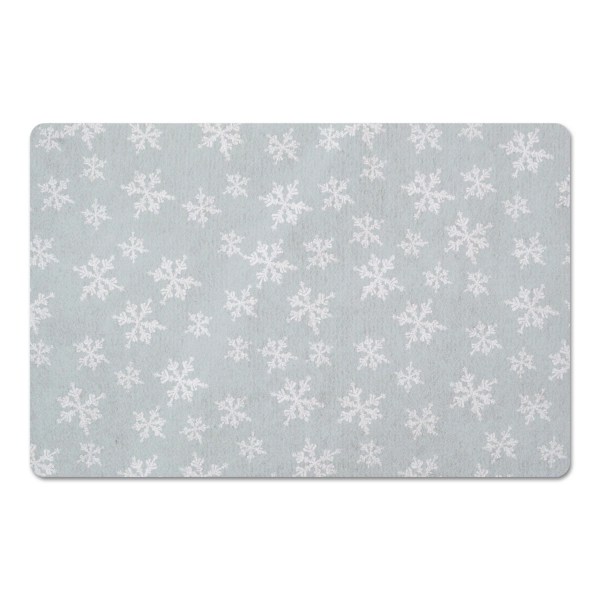 White Snowflake Christmas Kitchen Mat Kirklands Home