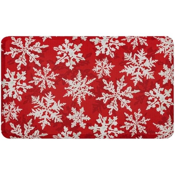 Red Snowflake Kitchen Mat Kirklands Home