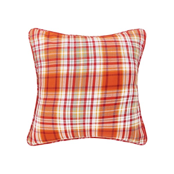 Bright Orange Harvest Plaid Throw Pillow Kirklands Home